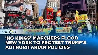 Thousands March in New York Denouncing Trump's Authoritarianism
