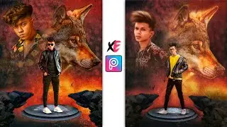 Wolf DuaL Photo Editing 🔥 || Picsart Photo Editing - Xyaa Edits🐺