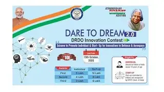 DRDO Innovation Contest-Dare to Dream 2.0 [Prizes Upto Rs. 36L]: Apply by Oct 15