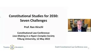 Keynote speech Prof. Ran Hirschl &lsquo;Constitutional Studies for 2030&rsquo;