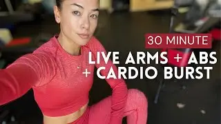 Тренировка LIVE РУКИ + ПРЕСС + КАРДИО BURST