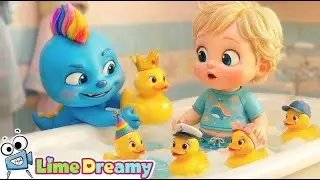 Five Little Ducks & Best Nursery Rhymes | Learn Numbers & Good Habits | Lime Dreamy