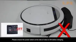 ILIFE V3s FAQ Q2 - why can't the vacuum be charged? And beeping while charging?