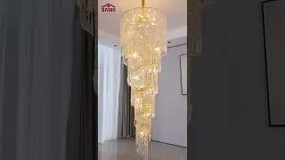 Crystal Spiral Double Volume Chandelier@samulighting