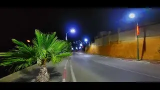 Vidéo 4k💚la ville de #Mchedallah❄EX #Maillot🌍la nuit. Le temps est froid 😀les residents chez eux. 🎇