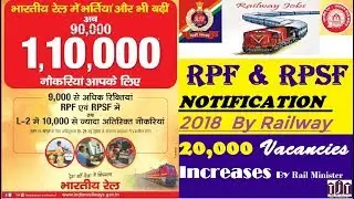 RPF Recruitment 2018 - 9500 RPF & 10,000 RPSF Constable Jobs (Men & Women), Official Notification