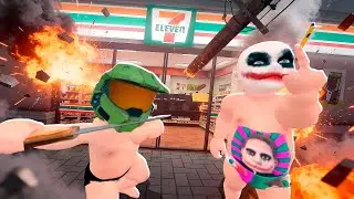 Destroying 7-11 as BABIES! in Bonelab VR