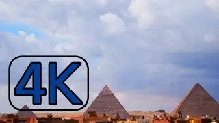 Time lapse Clouds 4K - Giza pyramids