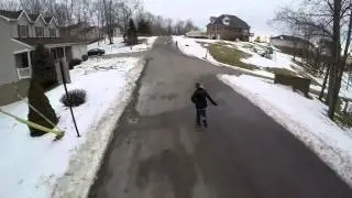 Drone shot of a small road in Bridgeport, WV