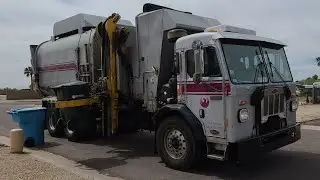 City of Phoenix: 2 Peterbilt 520 Amrep ASL Garbage Truck on recycling and garbage!!!!!