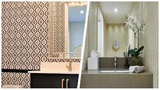 75 Beige Floor Powder Room With Quartzite Countertops Design Ideas You'll Love 💎