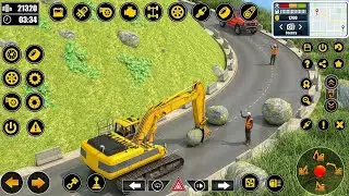 City Road Construction Games | JCB City Road Builder | Snow Crane Simulator | Android Gameplay