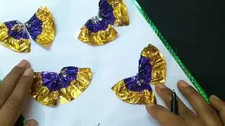 Chocolate cover craft ideas /Chocolate wrapper butterfly wall hanging/DIY craft idea/Nathis Home