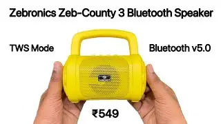 Unboxing, review, and sound test of the Zebronics Zeb-County 3 Bluetooth speaker with TWS pairing