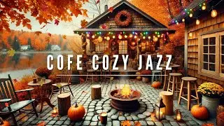 Cozy Autumn Vibes & Jazz Music 🍁 Lakeside Caf&eacute; Sounds & Gentle Waves for Ultimate Relaxation