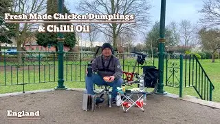 Brompton Bike Ride & Cooking Outdoors, Fresh Made Chicken Dumplings (Gyoza) & Chilli Oil