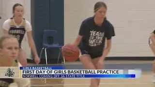 Norwell girls basketball back to work on first day of 2025-26 after winning 3A state title