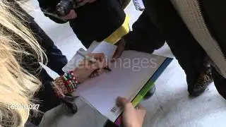 Nina Nesbitt with fans at Celebrity Video Sightings