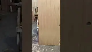 Largo - Modern White Oak Wood Interior Solid Door with Vertical Planks