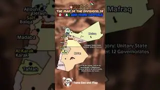 The map of the divisions of Jordan and their capitals