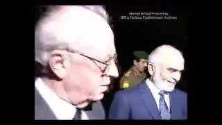 ביקור ראש הממשלה יצחק רבין אצל המלך חוסיין בארמון בעקבה ארכיון צה