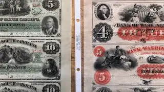 Крутые устаревшие банкноты, неразрезанные листы