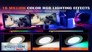 VEVOR 10W LED Recessed Ceiling Light 4 Pack Ultra Thin 900LM Canless
