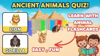 🔺 Fun Learning For Everyone , FlashCards| Lion | Cat , Gorilla #3danimalcartoon #farmanimals #egypt