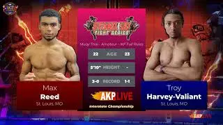 Full Rules Muay Thai : Max Reed (Maryville Muay Thai) vs Troy Harvey-Valiant (The Boxing Gym)