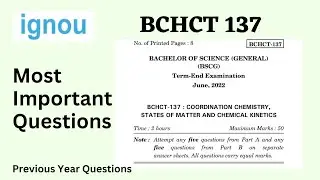 BCHCT 137 | bchct 137 previous year question paper