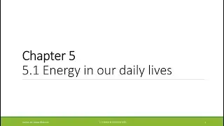 5.1 (lesson) Energy in our daily lives