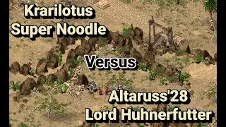 Samurai+Krari vs Alta+Huhner on Elevator: Stronghold Crusader Multiplayer Rebalanced.