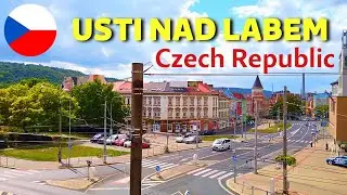 🇨🇿 Walking Tour in USTI NAD LABEM / Czech Republic - 4K 60fps (UHD)