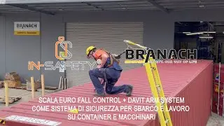 DAVIT ARM BRANACH - Sistema di sbarco in anticaduta per scale portatili su container e macchinari
