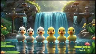 Five Little Ducks and the Waterfall Tap | Nursery Rhymes & Kids Songs 🦆💦