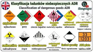Klasyfikacja ładunków niebezpiecznych ADR angielski - Classification of dangerous goods in English