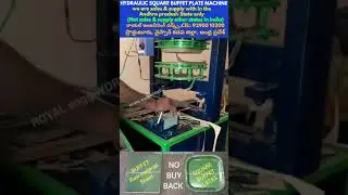 Square die working disposables of buffet paper plate making machine & semi automatic hydraulic price