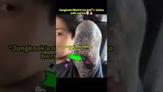 OMG🤯 Jungkook colored his Bull🐂 tattoo with red ink💀🔥 #jungkook #shorts #youtubeshorts