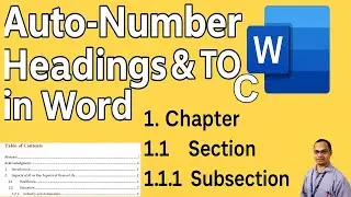 Auto-Numbering Headings + Mixed TOC (Numbered & Unnumbered Sections) (MS Word Tips #03)