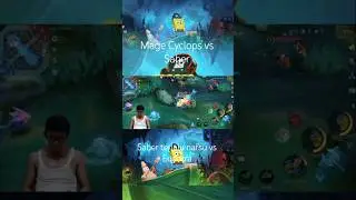 gameplay mage Cyclops vs Saber #mobilelegends #cyclopshyper #spongebob #mlbb