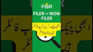 How to Check Filer or Non Filer Status in Pakistan | FBR Online Guide #ytshorts