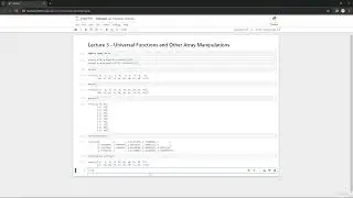 41  Universal Functions and Other Array Manipulations