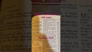 Better a dish of herbs with Love #proverbs #wisdom #god #jesus #love #shorts #subscribe