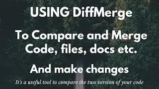 Using DiffMerge To Compare and Merge Code | Useful Tool For Programmers