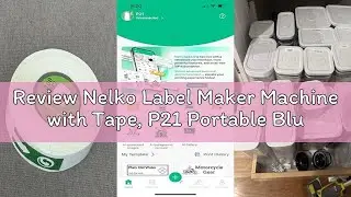 Review Nelko Label Maker Machine with Tape, P21 Portable Bluetooth Label Printer, Wireless Built-in
