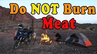 Sterling Noren   Motorcycle Adventure Channel, Cooks on a Grill   FireBox Stove Burns Chicken