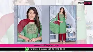 Trendy Smart Girls Embroidery Kurti Pant With Dupatta Collection Full Catalog At Wholesale Rate.