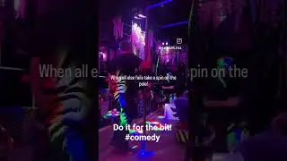 first comedy show at this club, has a stripper pole. no one knew how it worked, so I took a spin!