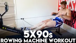 5x90s Rowing Machine Workout | Timed Row Along