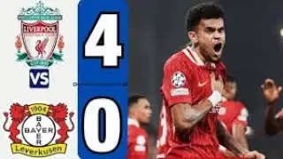 Luis diaz HAT-TRICK! Liverpool vs Bayer Leverkusen 4-0 champion league highlights